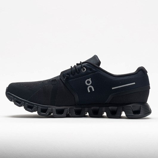 All Black Orthofeet On Cloud 5 Men's Running Shoes | BQANU4213