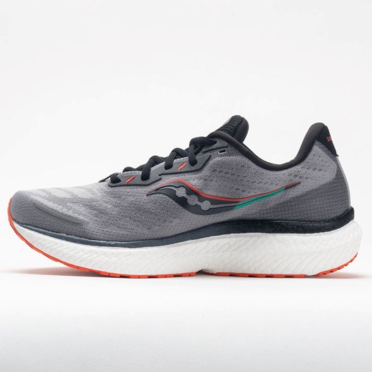 Alloy / Fire Orthofeet Saucony Triumph 19 Men's Running Shoes | LACYX1827