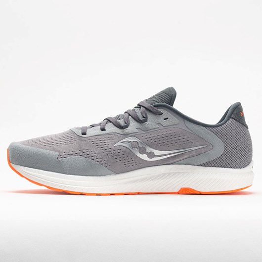 Alloy / Orange Orthofeet Saucony Freedom 4 Men's Running Shoes | IZWYB7034