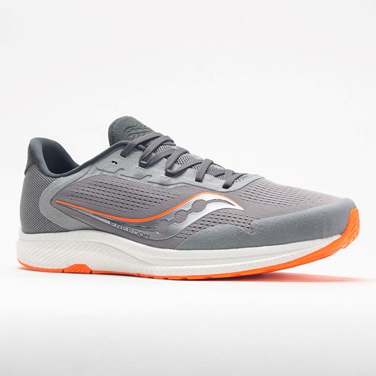 Alloy / Orange Orthofeet Saucony Freedom 4 Men's Running Shoes | IZWYB7034