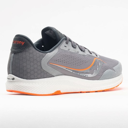 Alloy / Orange Orthofeet Saucony Freedom 4 Men's Running Shoes | IZWYB7034