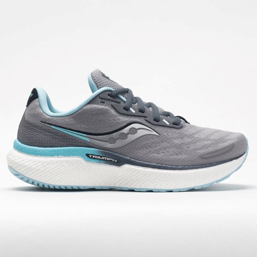 Alloy / Powder Orthofeet Saucony Triumph 19 Women\'s Running Shoes | MQILD5824