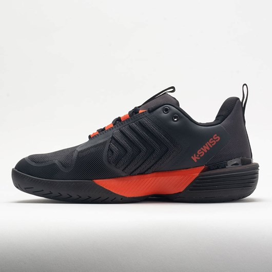 Asphalt / Jet Black / Spicy Orange Orthofeet K-Swiss Ultrashot 3 Men's Tennis Shoes | YKOZW2706