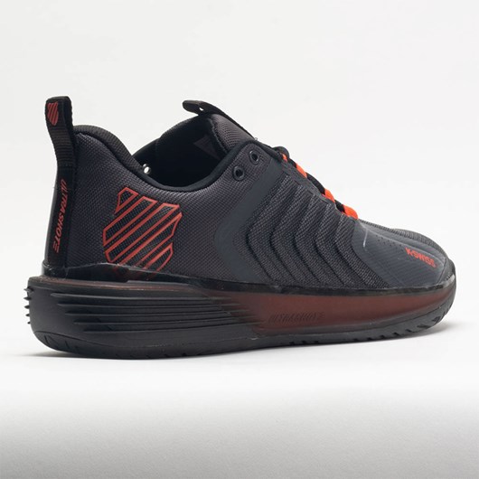 Asphalt / Jet Black / Spicy Orange Orthofeet K-Swiss Ultrashot 3 Men's Tennis Shoes | YKOZW2706