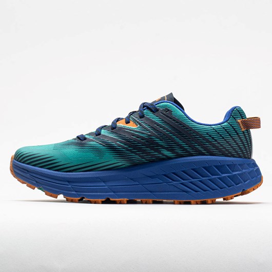 Atlantis / Dazzling Blue Orthofeet Hoka One One Speedgoat 4 Men's Trail Running Shoes | RKFMP3056