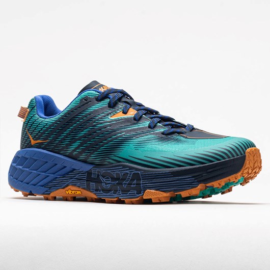 Atlantis / Dazzling Blue Orthofeet Hoka One One Speedgoat 4 Men's Trail Running Shoes | RKFMP3056