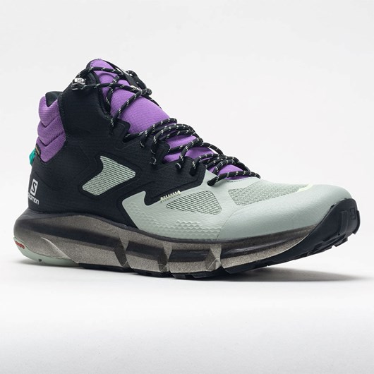 Black / Aqua Gray / Roayl Lilac Orthofeet Salomon Predict Hike Mid GTX Men's Hiking Shoes | ZORUW7386