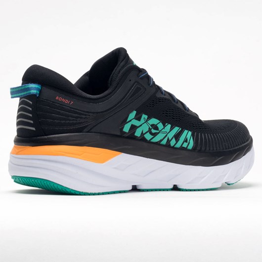 Black / Atlantis Orthofeet Hoka One One Bondi 7 Men's Running Shoes | FZAJX6731