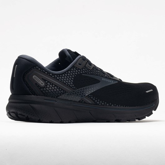 Black / Black / Ebony Orthofeet Brooks Ghost 14 Men's Running Shoes | UPWAK5604