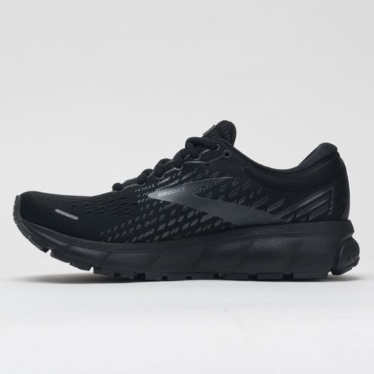 Black / Black Orthofeet Brooks Ghost 13 Men's Running Shoes | QEICH9674