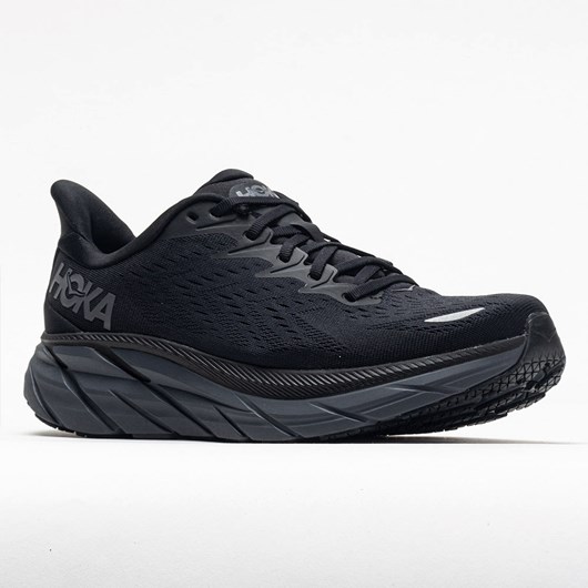 Black / Black Orthofeet Hoka One One Clifton 8 Men's Running Shoes | LQFHO3805