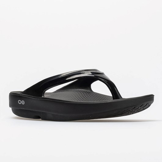 Black / Black Orthofeet OOFOS OOlala Women's Slide Sandals | JUMFI2567