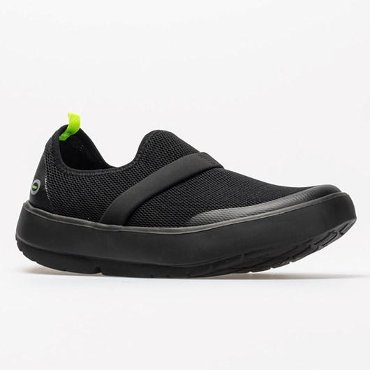 Black / Black Orthofeet OOFOS OOmg Low Women's Walking Shoes | QITHS1960