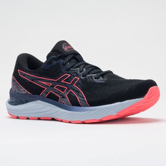 Black / Blazing Coral Orthofeet ASICS GEL-Cumulus 23 Women's Running Shoes | OSNBW4869