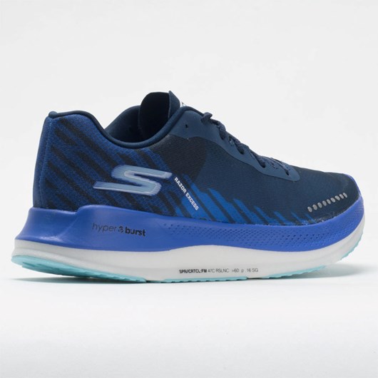 Black / Blue Orthofeet Skechers GOrun Razor Excess Women's Running Shoes | VJTUB4708