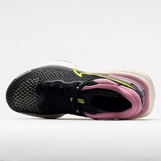 Black / Cyber Elemental Pink Orthofeet Nike ZoomX Invincible Run Flyknit Women's Running Shoes | MGCSO0243