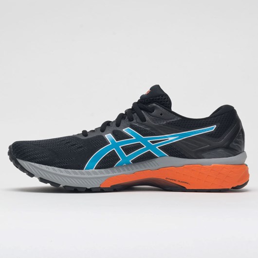 Black / Digital Aqua Orthofeet ASICS GT-2000 9 Trail Men's Trail Running Shoes | HYXCQ2137