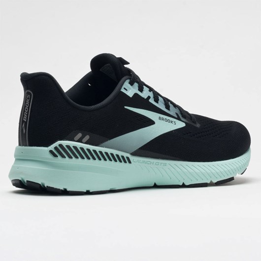 Black / Ebony / Blue Tint Orthofeet Brooks Launch GTS 8 Women's Running Shoes | LQNDR6179