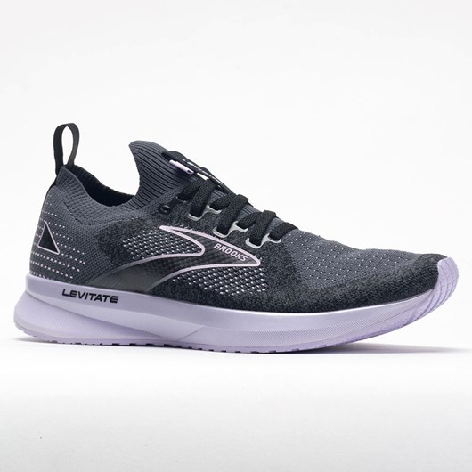 Black / Ebony / Lilac Orthofeet Brooks Levitate Stealthfit 5 Women's Running Shoes | NCWZB2516