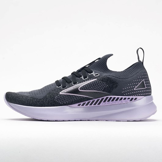 Black / Ebony / Lilac Orthofeet Brooks Levitate Stealthfit GTS 5 Women's Running Shoes | OJSNG1684