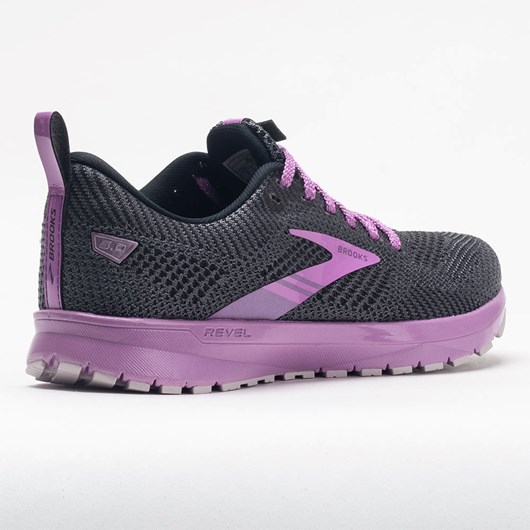 Black / Ebony / Pale Pansy Orthofeet Brooks Revel 5 Shine Pack Women's Running Shoes | IPTEL2876