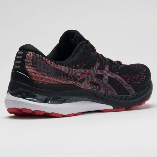 Black / Electric Red Orthofeet ASICS GEL-Kayano 28 Men's Running Shoes | JVEHK4568