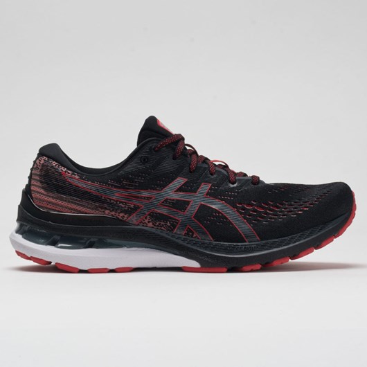 Black / Electric Red Orthofeet ASICS GEL-Kayano 28 Men\'s Running Shoes | JVEHK4568