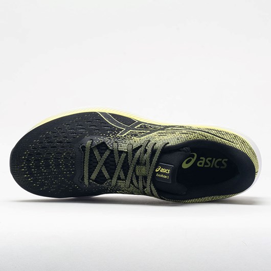 Black / Glow Yellow Orthofeet ASICS Evoride 2 Men's Running Shoes | QSLOC4092