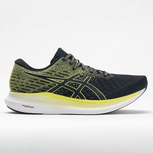 Black / Glow Yellow Orthofeet ASICS Evoride 2 Men\'s Running Shoes | QSLOC4092