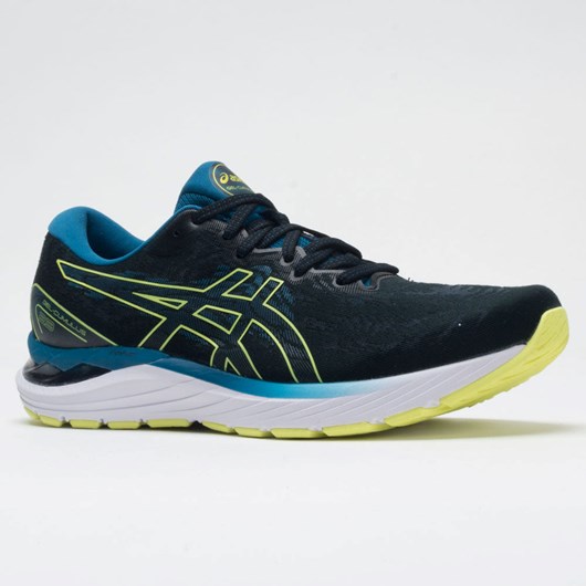 Black / Glow Yellow Orthofeet ASICS GEL-Cumulus 23 Men's Running Shoes | VBXWK8672