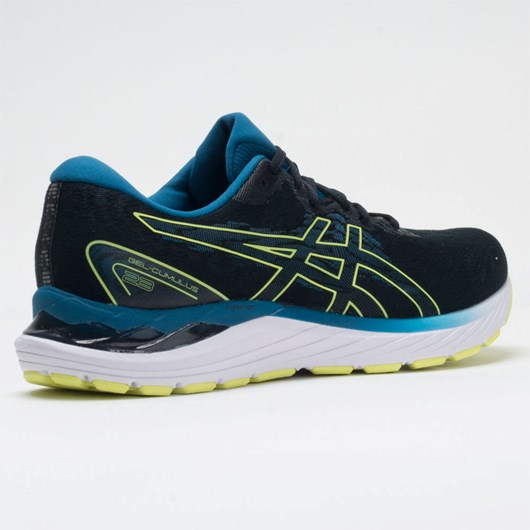 Black / Glow Yellow Orthofeet ASICS GEL-Cumulus 23 Men's Running Shoes | VBXWK8672