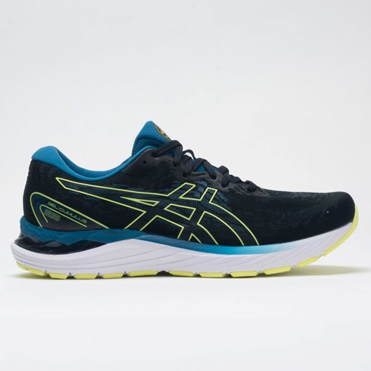 Black / Glow Yellow Orthofeet ASICS GEL-Cumulus 23 Men\'s Running Shoes | VBXWK8672