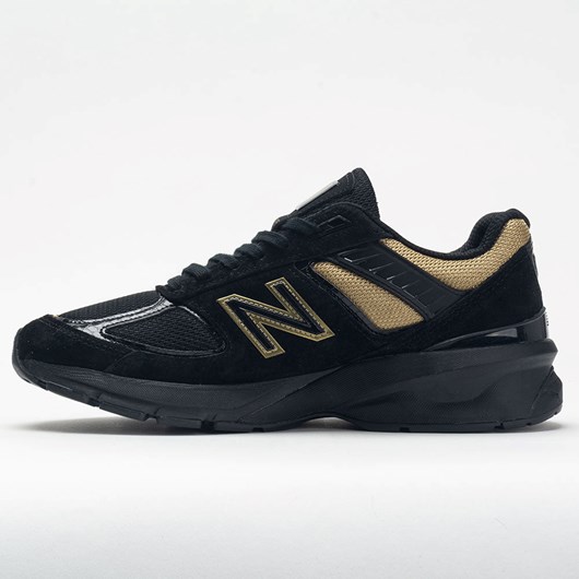 Black / Gold Orthofeet New Balance 990v5 Men's Running Shoes | WGNKD3072