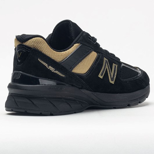 Black / Gold Orthofeet New Balance 990v5 Men's Running Shoes | WGNKD3072