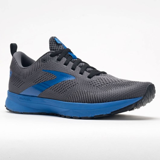 Black / Gray / Blue Orthofeet Brooks Revel 5 Men's Running Shoes | PTCSA9871