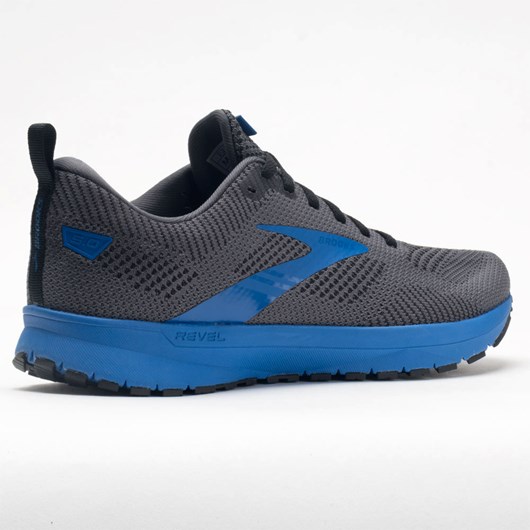 Black / Gray / Blue Orthofeet Brooks Revel 5 Men's Running Shoes | PTCSA9871