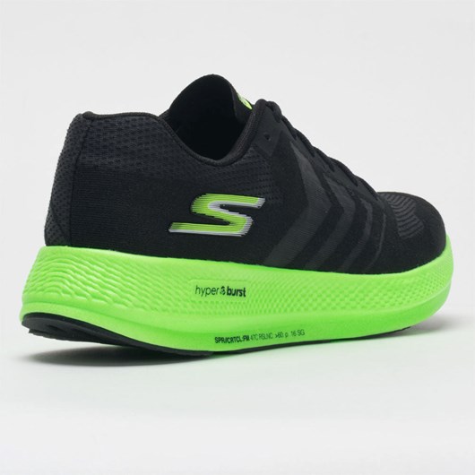 Black / Green Orthofeet Skechers GOrun Razor+ Men's Running Shoes | HWMDN6087