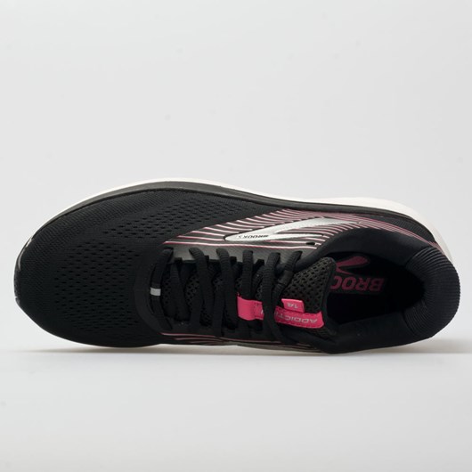 Black / Hot Pink / Silver Orthofeet Brooks Addiction 14 Women's Running Shoes | YZAPJ1347