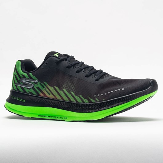 Black / Lime Orthofeet Skechers GOrun Razor Excess Men's Running Shoes | FTIPG2504