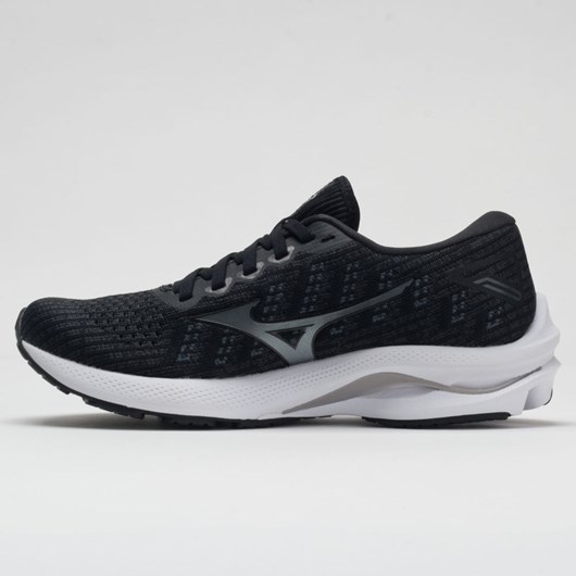 Black / Onyx Orthofeet Mizuno Wave Rider 25 Waveknit Women's Running Shoes | EIDSY6271