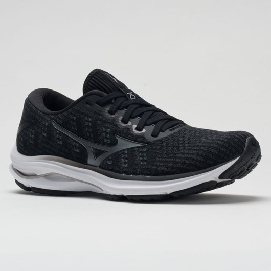 Black / Onyx Orthofeet Mizuno Wave Rider 25 Waveknit Women's Running Shoes | EIDSY6271