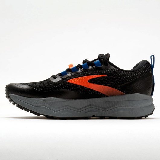 Black / Orange / Blue Orthofeet Brooks Caldera 5 Men's Trail Running Shoes | RHLSW3719