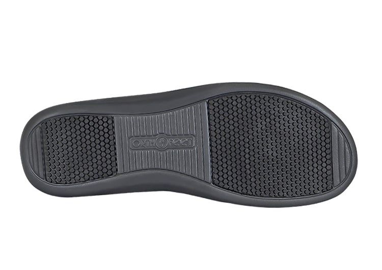 Black Orthofeet Arch Support Orthotic Women's Flip Flops | NZEIW2078