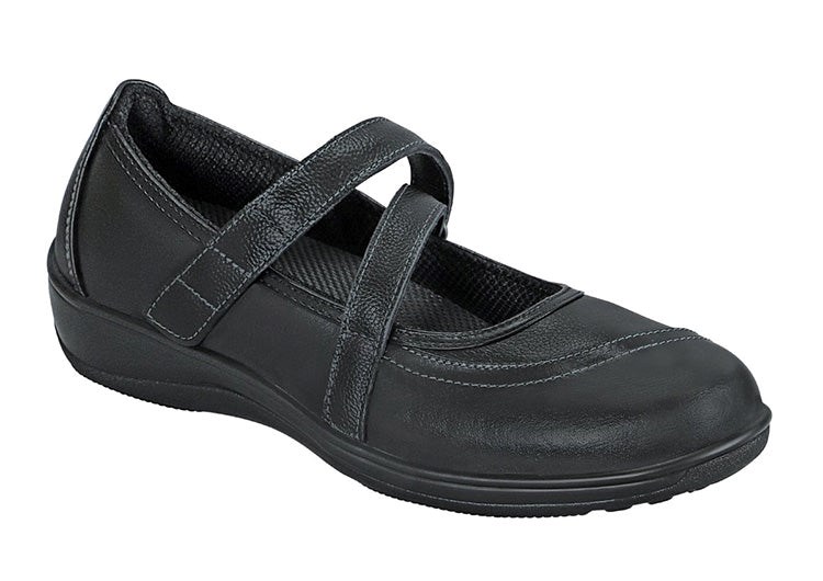 Black Orthofeet Arch Support Women\'s Dress Shoes | ZGIKN5960