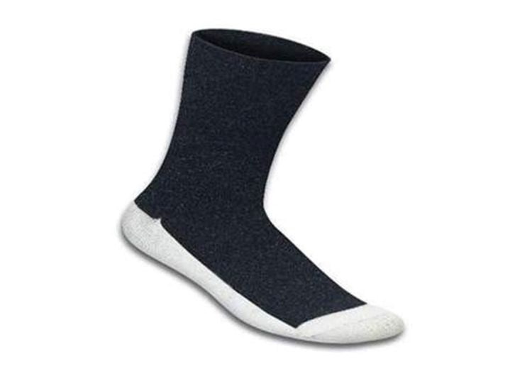 Black Orthofeet Bamboo Diabetic Crew Unisex Socks | XFBPS1072