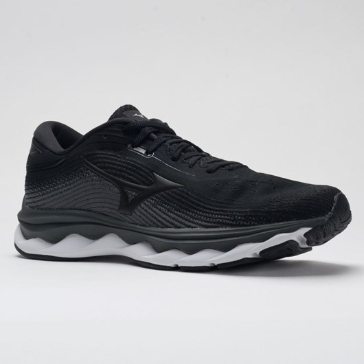 Black Orthofeet Mizuno Wave Sky 5 Waveknit Men's Running Shoes | RHNPD5320