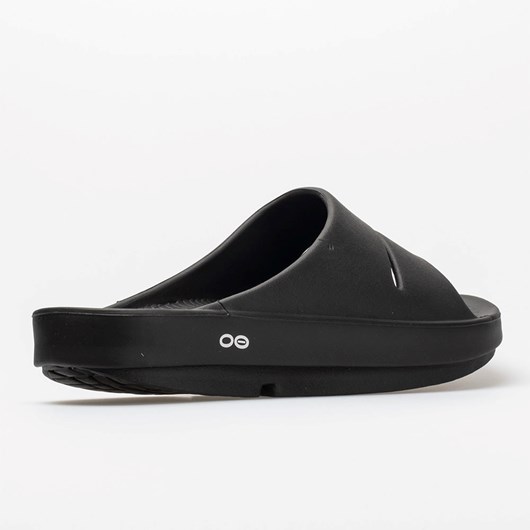 Black Orthofeet OOFOS OOahh Women's Slide Sandals | SKRZX1706