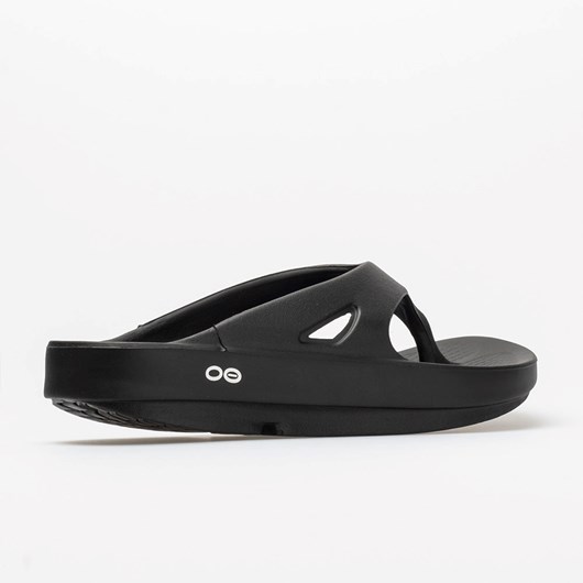 Black Orthofeet OOFOS OOriginal Men's Slide Sandals | MQRCS4519