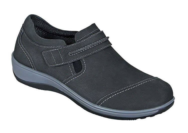 Black Orthofeet Orthotic Arch Support Slip On Women\'s Slip-On | DAUYJ4172