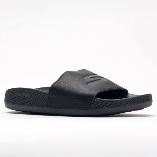 Black Orthofeet Skechers Hyper Slide Men's Slide Sandals | KQTLG0621